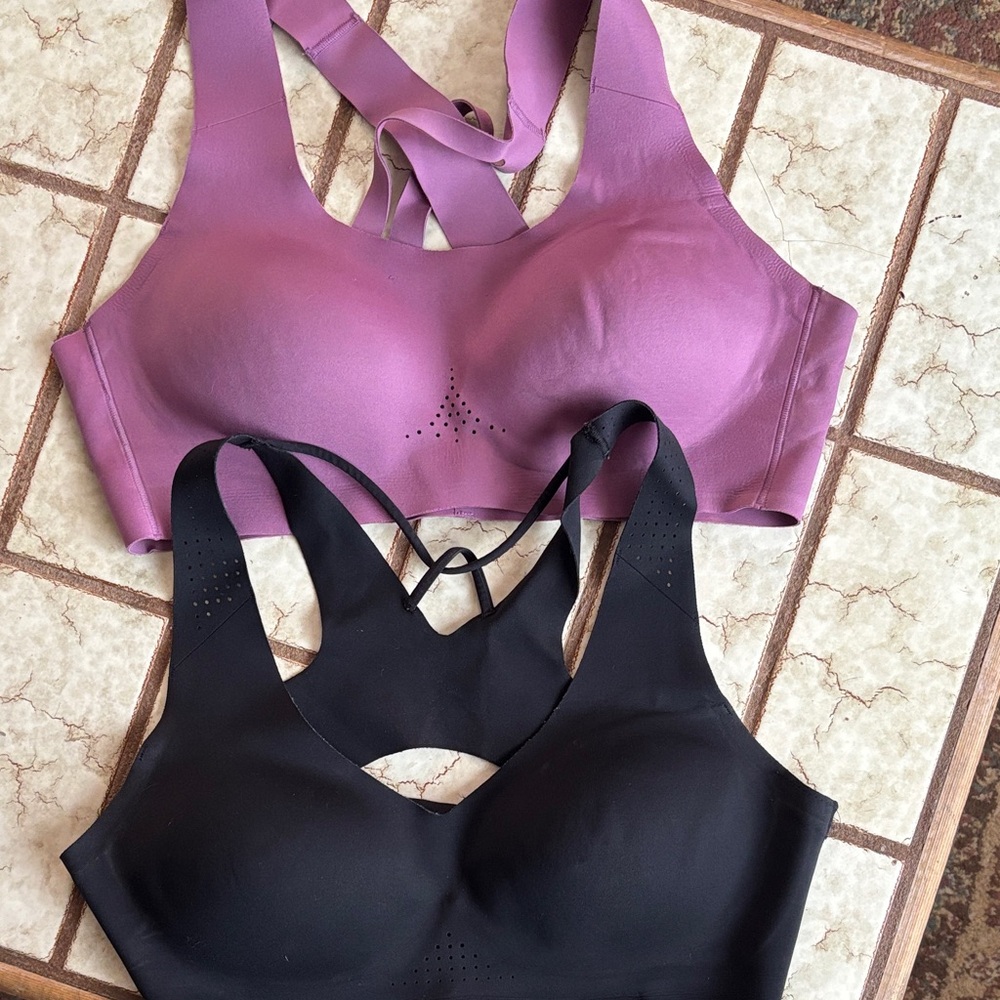 Brooks Lavender and Black Sports Bras